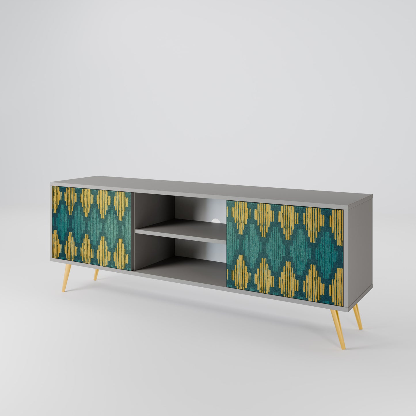 POLYGONS Móvel de TV de 2 Portas