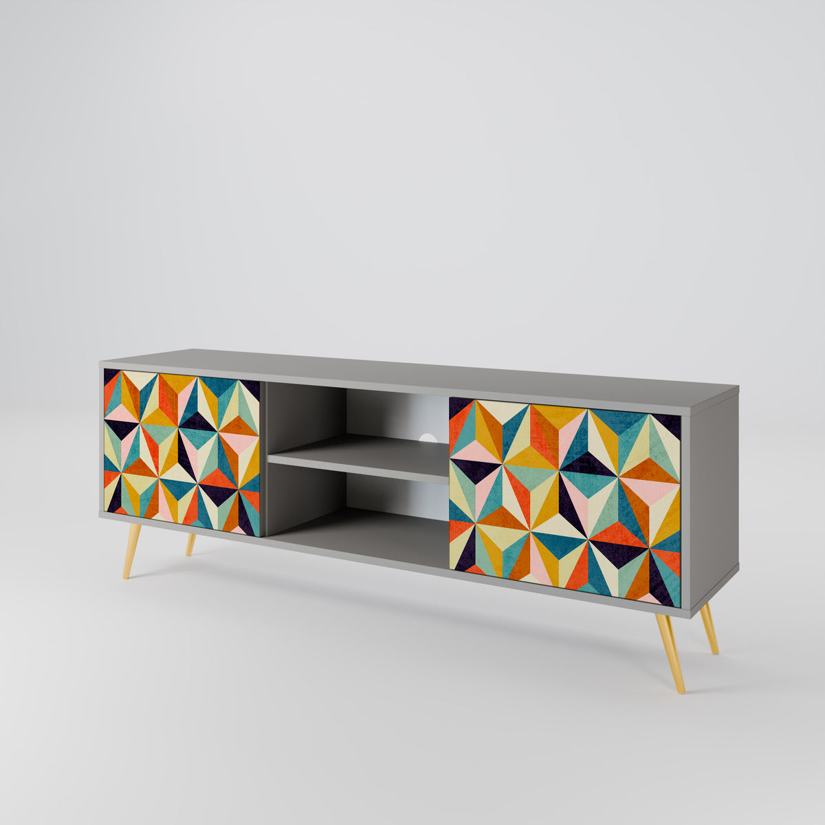 TESSELATE TREASURES 2-Door TV Cabinet