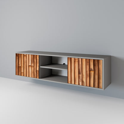 NATURAL WOOD 2-Door TV Cabinet