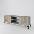 SCREEN ERROR Móvel de TV com 2 Portas em Acabamento Cinzento