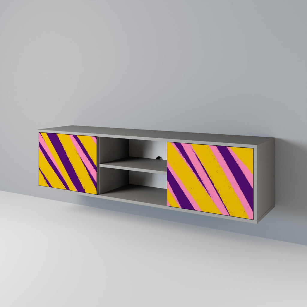 DREAMS COME TRUE Móvel de TV com 2 Portas em Acabamento Cinzento