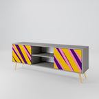 DREAMS COME TRUE Móvel de TV com 2 Portas em Acabamento Cinzento