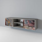 GOLDEN TIDES Móvel de TV com 2 Portas em Acabamento Cinzento