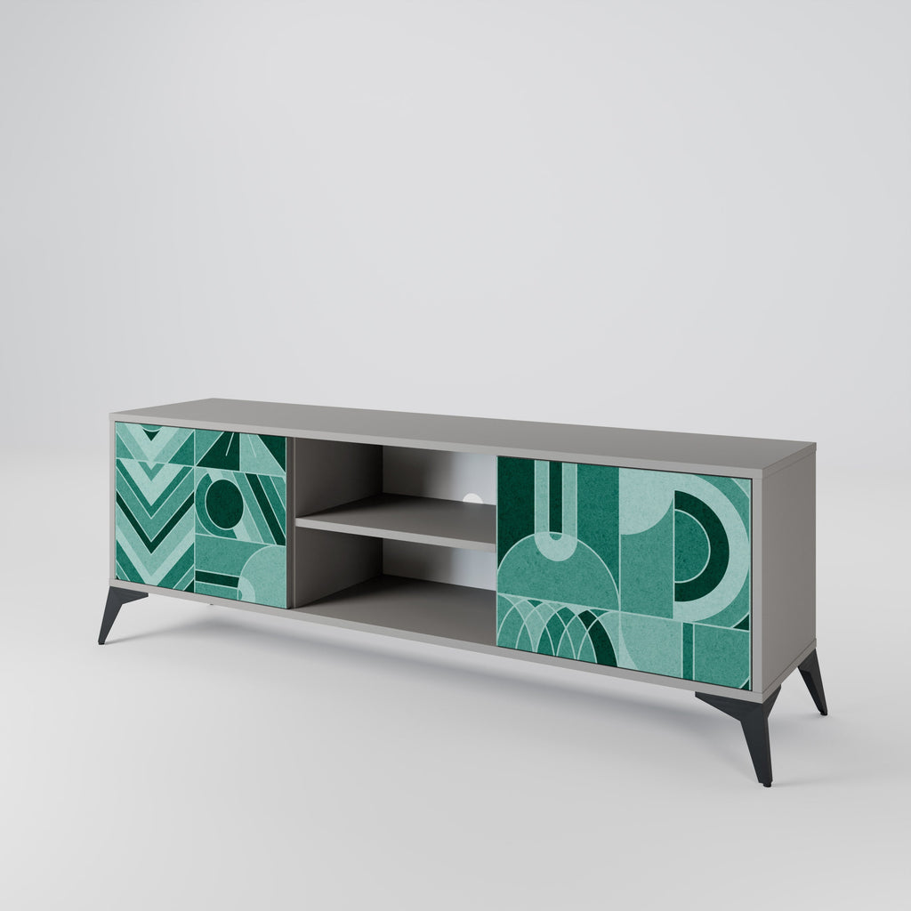 HARMONIC GRID Móvel de TV com 2 Portas em Acabamento Cinzento