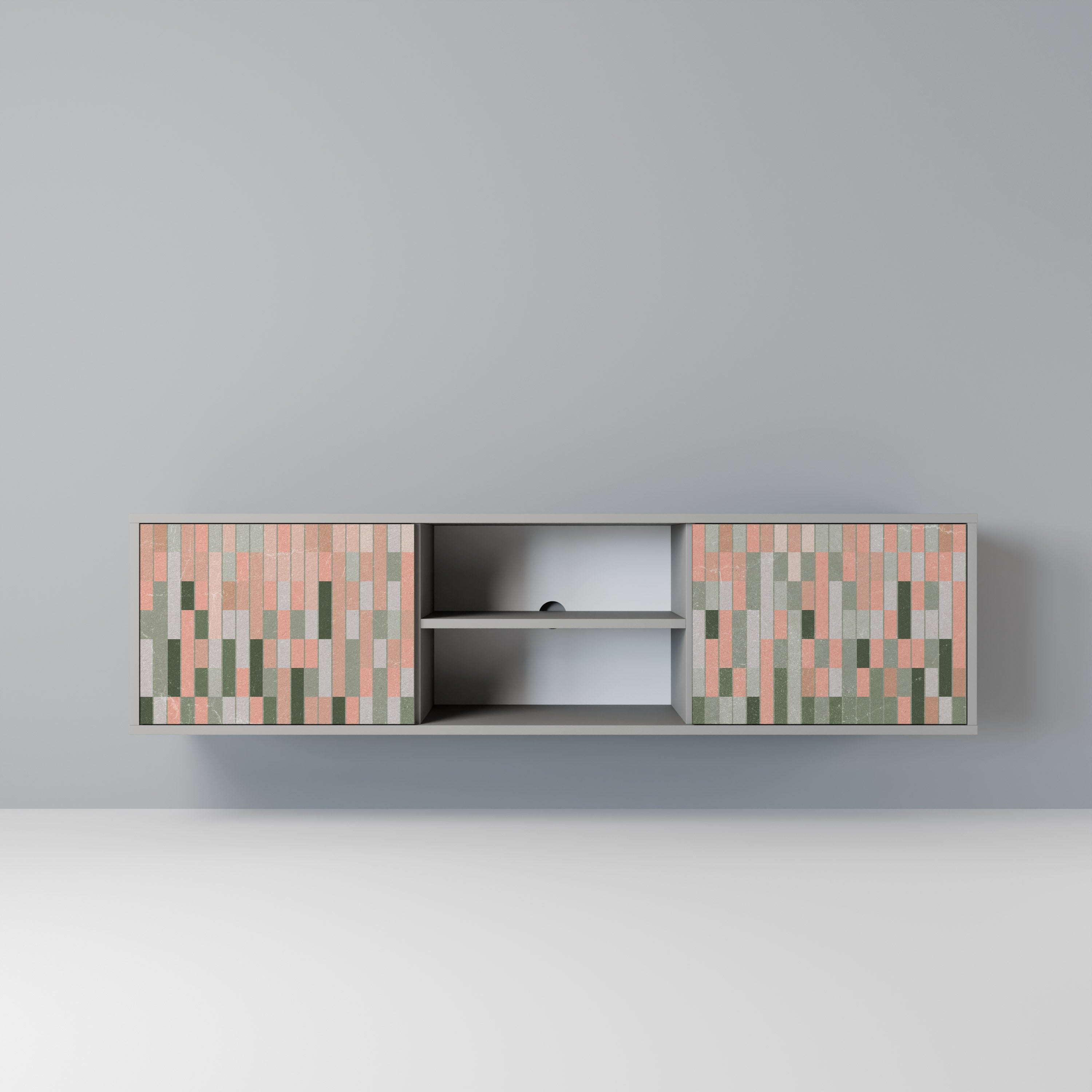 BUILDING THE FUTURE Móvel de TV com 2 Portas em Acabamento Cinzento