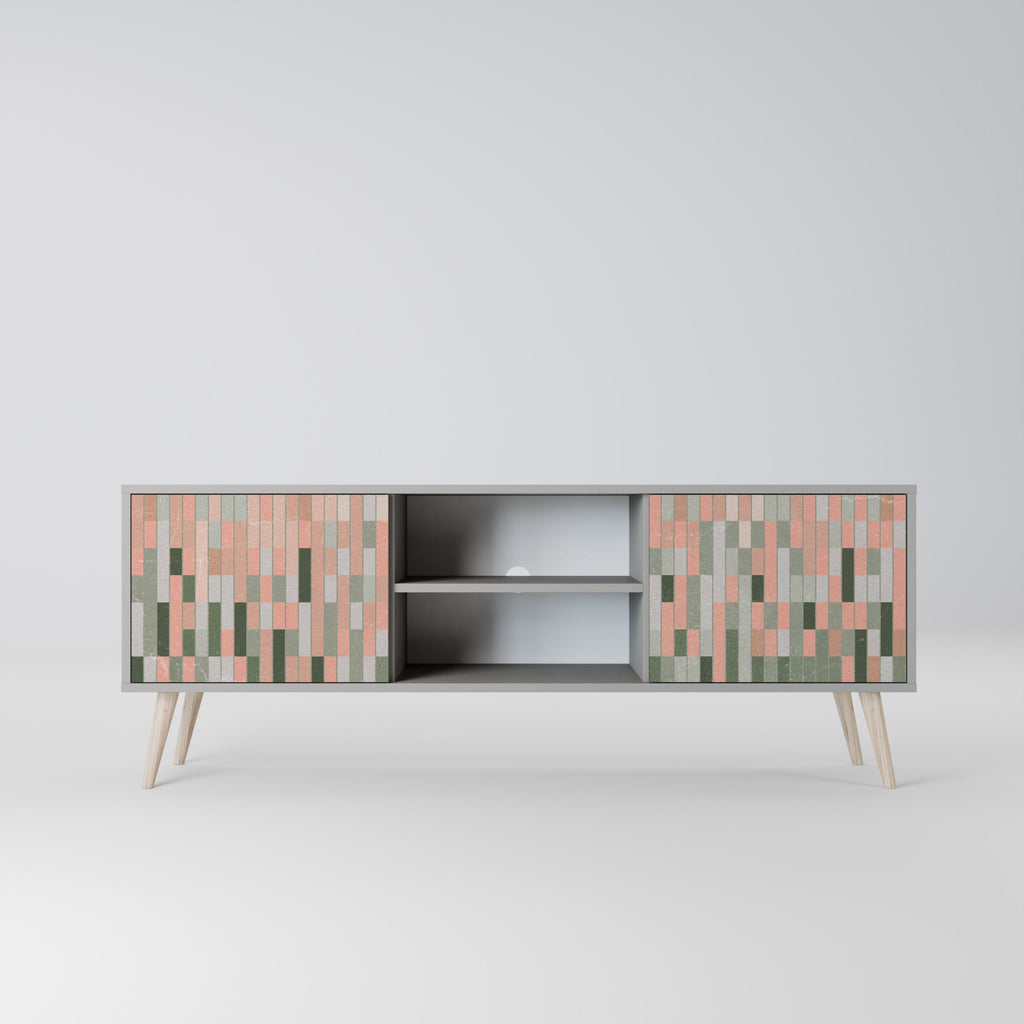 BUILDING THE FUTURE 2-Door TV Stand in Grey Finish