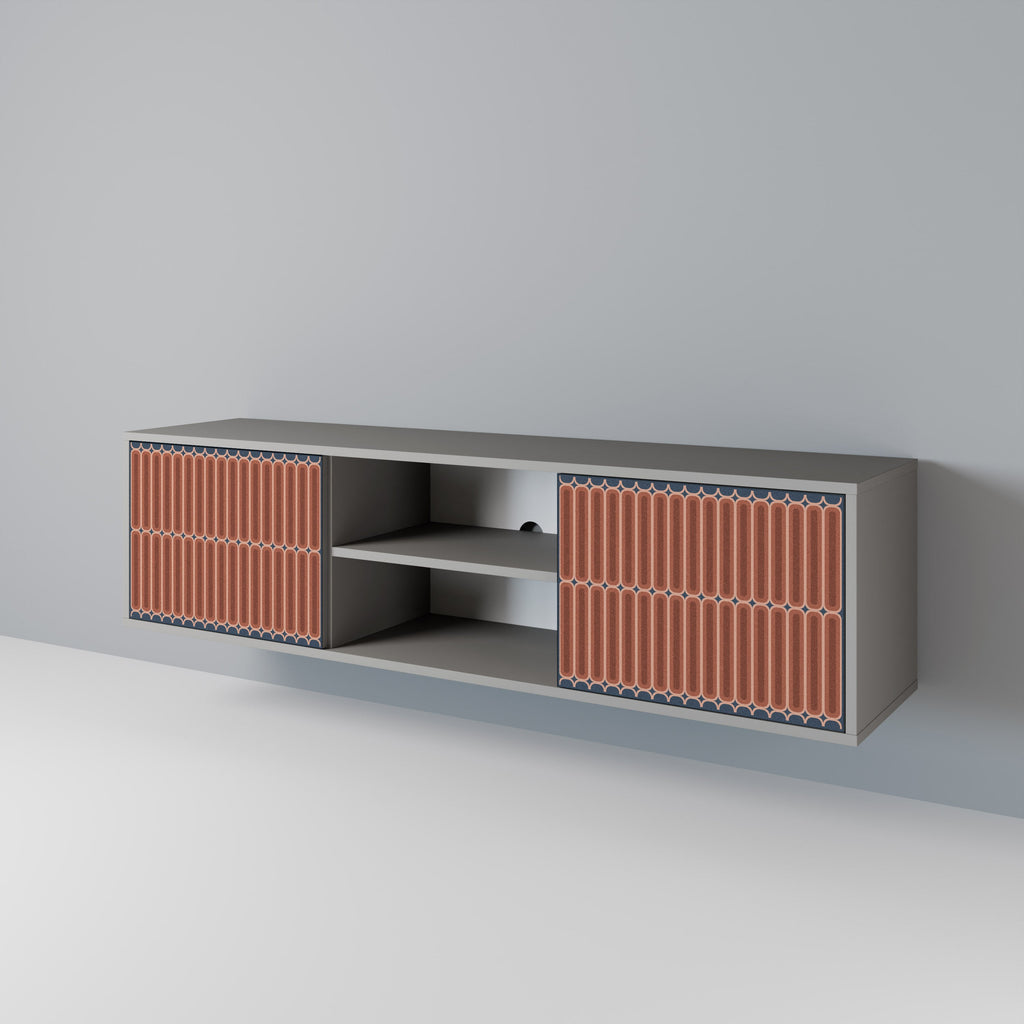 HYPNOTIC GATE Móvel de TV com 2 Portas em Acabamento Cinzento