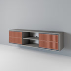 HYPNOTIC GATE Móvel de TV com 2 Portas em Acabamento Cinzento