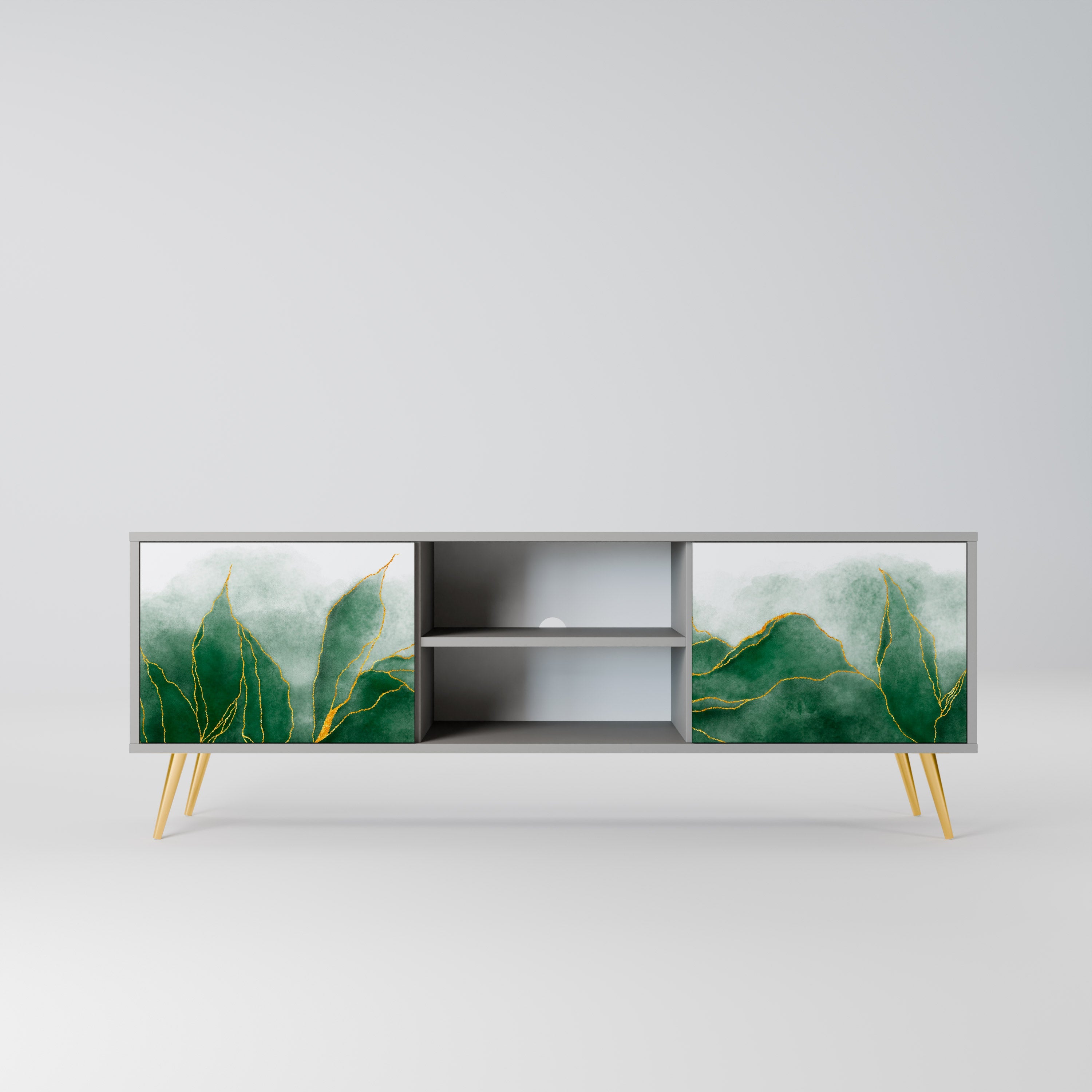 EXPENSIVE NATURE Móvel de TV com 2 Portas em Acabamento Cinzento