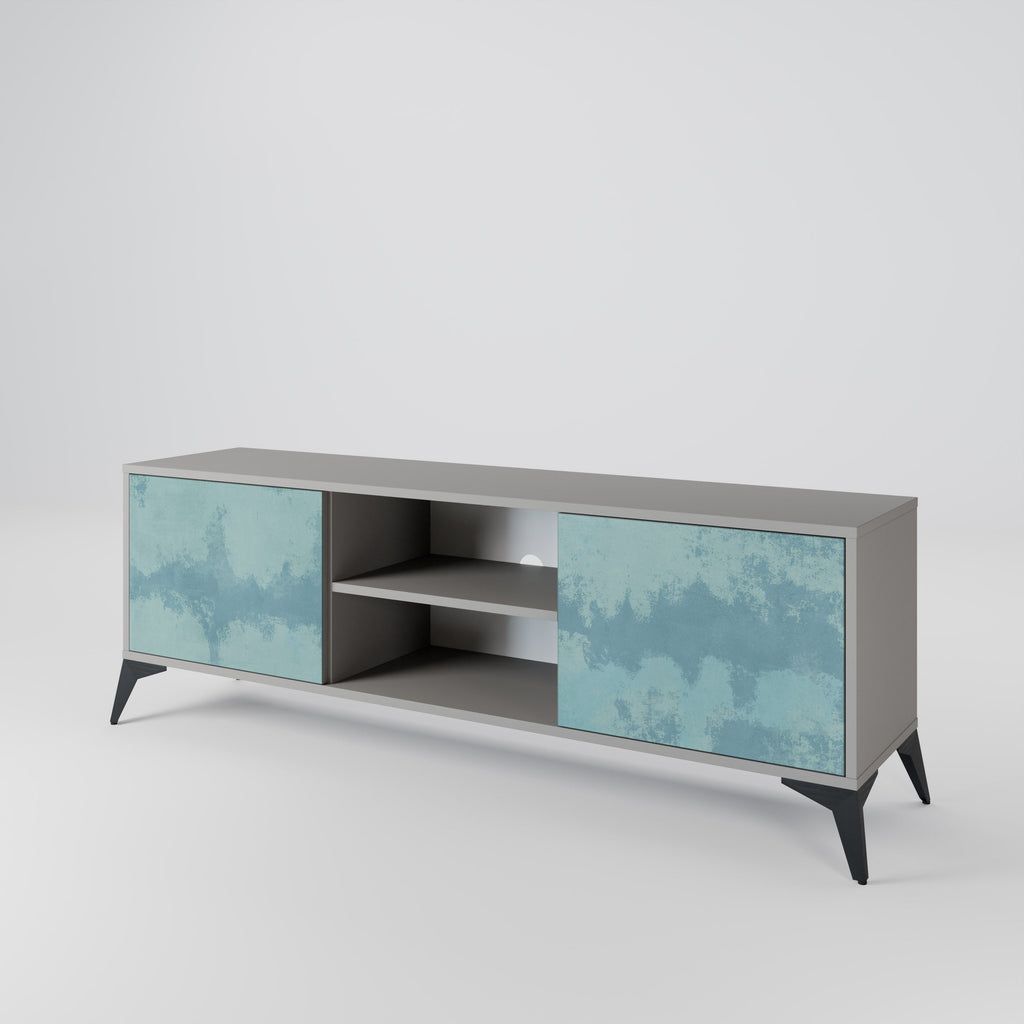 SKY WASH 2-Door TV Stand in Grey Finish