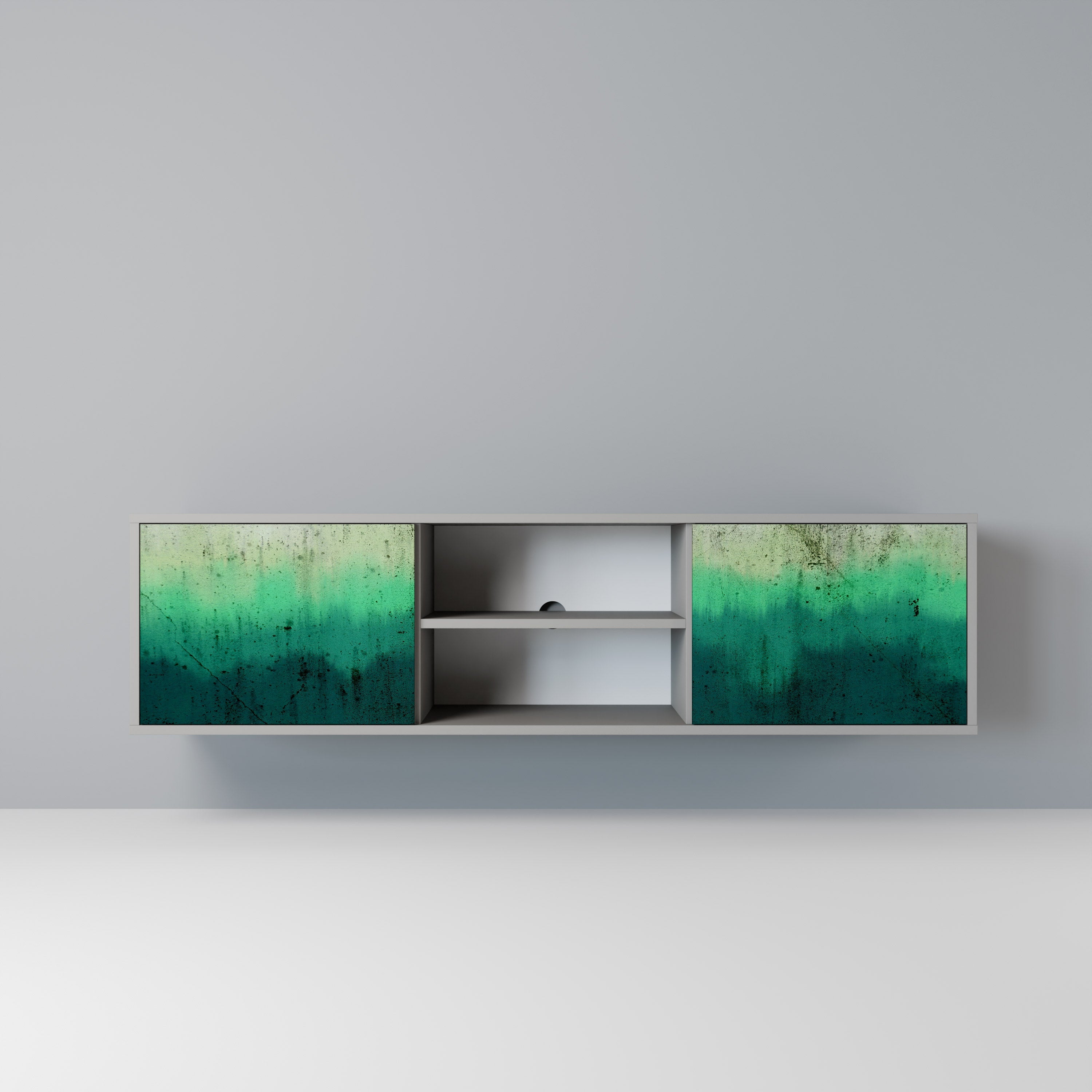 NORTHERN LIGHTS Móvel de TV com 2 Portas em Acabamento Cinzento