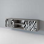 SPLENDID ZEBRA Móvel de TV com 2 Portas em Acabamento Cinzento