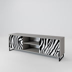 SPLENDID ZEBRA Móvel de TV com 2 Portas em Acabamento Cinzento