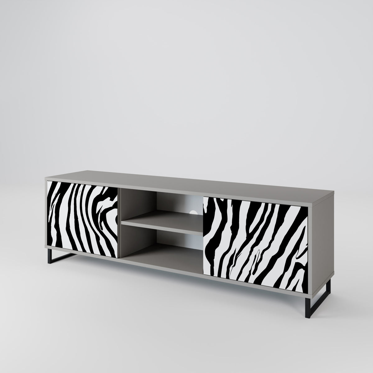 SPLENDID ZEBRA Móvel de TV de 2 Portas