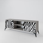 SPLENDID ZEBRA Móvel de TV com 2 Portas em Acabamento Cinzento