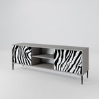 SPLENDID ZEBRA Móvel de TV com 2 Portas em Acabamento Cinzento