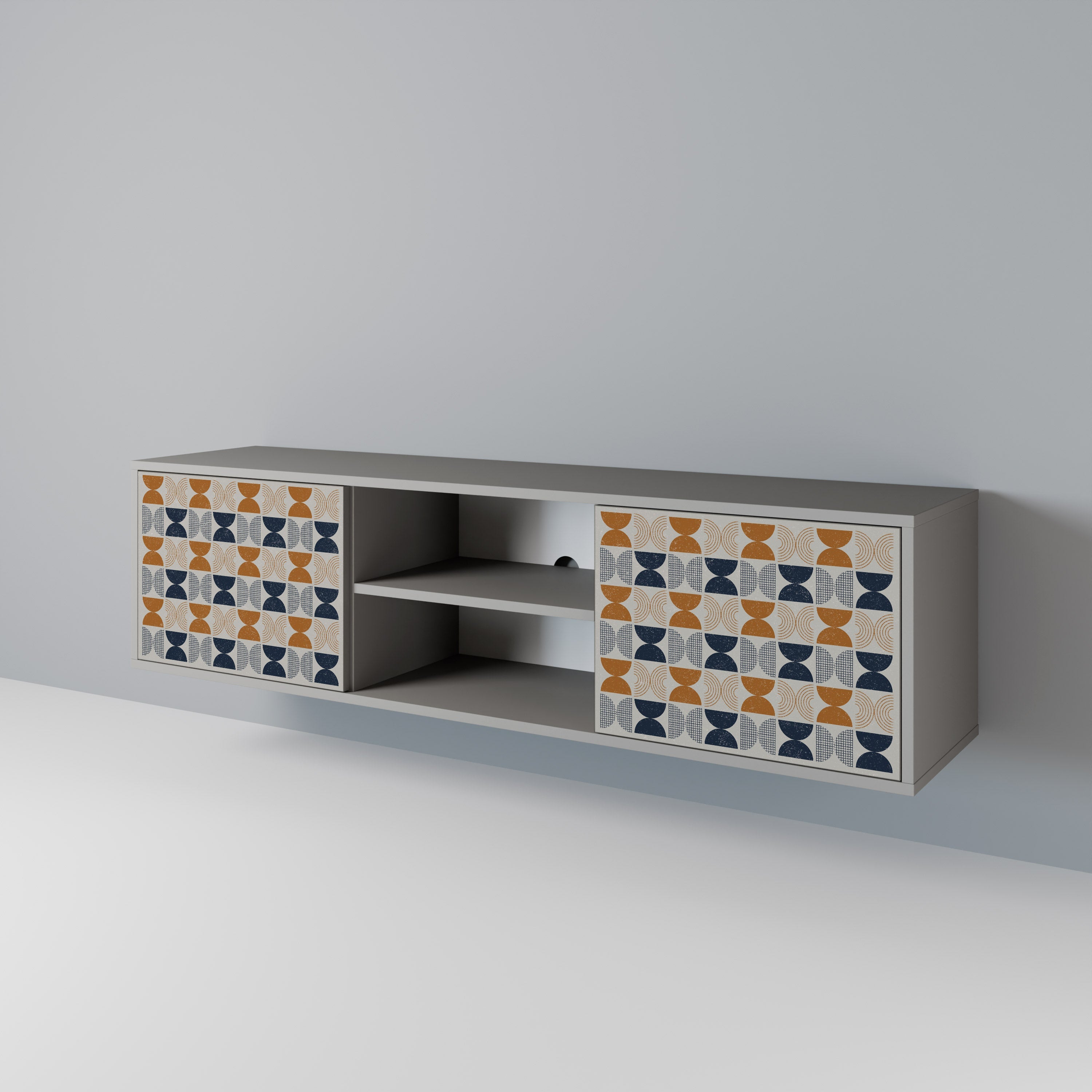 REFLECTION RANGE Móvel de TV com 2 Portas em Acabamento Cinzento