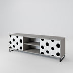 SLIPPING MINUTES Móvel de TV com 2 Portas em Acabamento Cinzento