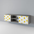 RADIANT REVERIE Móvel de TV com 2 Portas em Acabamento Cinzento