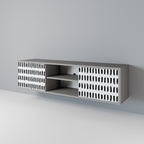 NIGHTY MELODIES Móvel de TV com 2 Portas em Acabamento Cinzento