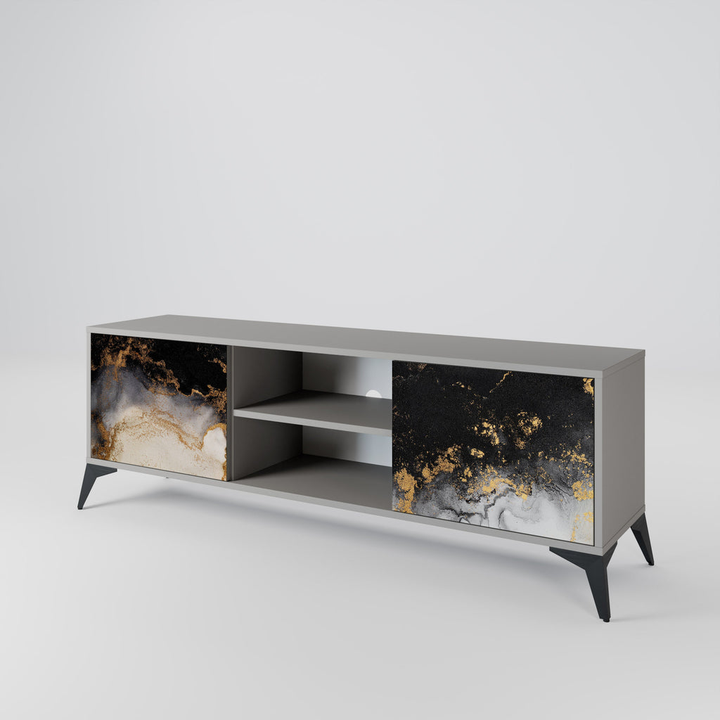MARBLE OF TOMMORROW Móvel de TV com 2 Portas em Acabamento Cinzento