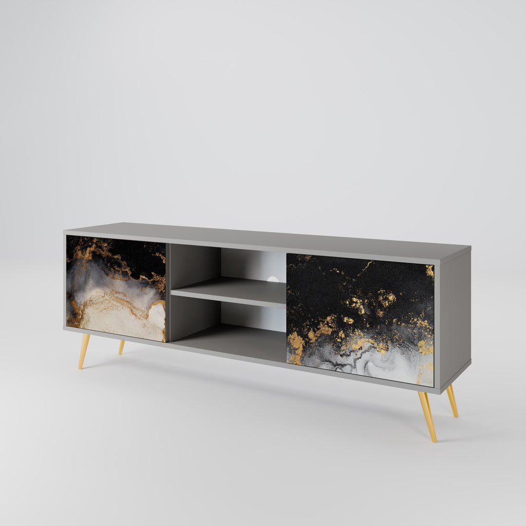 MARBLE OF TOMMORROW Móvel de TV com 2 Portas em Acabamento Cinzento