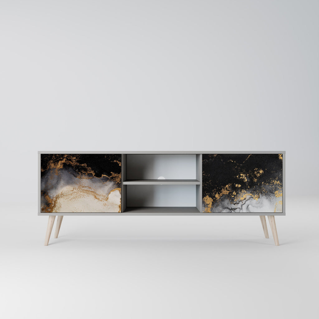 MARBLE OF TOMMORROW Móvel de TV com 2 Portas em Acabamento Cinzento
