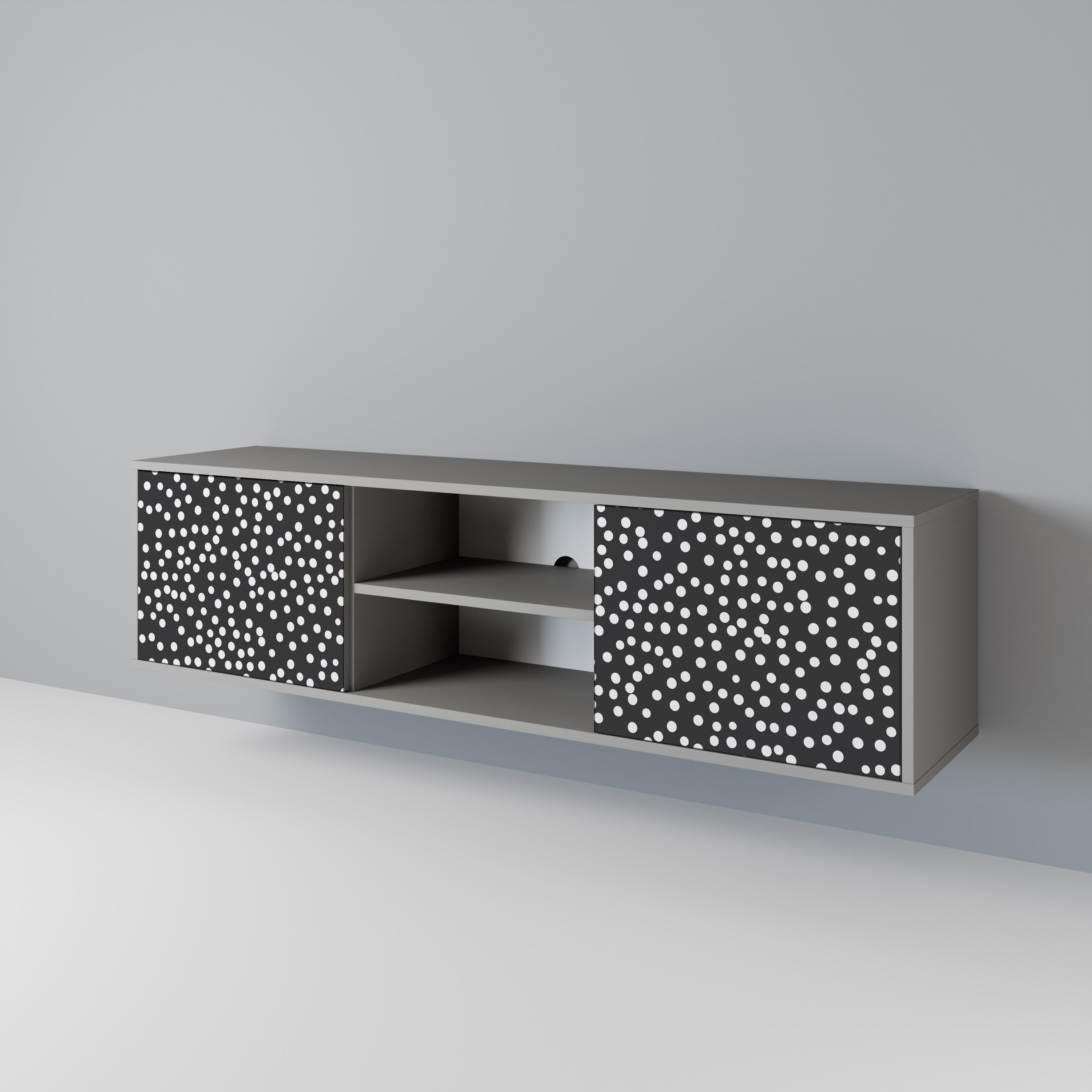 BLINDING LIGHTS Móvel de TV com 2 Portas em Acabamento Cinzento