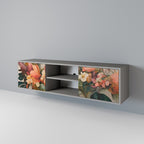 STYLISH BEAUTY Móvel de TV com 2 Portas em Acabamento Cinzento