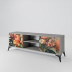 STYLISH BEAUTY Móvel de TV com 2 Portas em Acabamento Cinzento