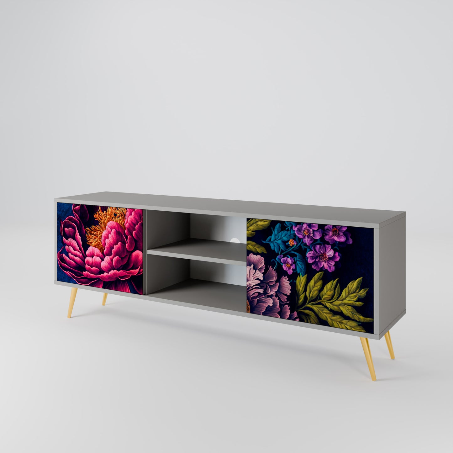 BLOOMING ELEGANCE Móvel de TV de 2 Portas