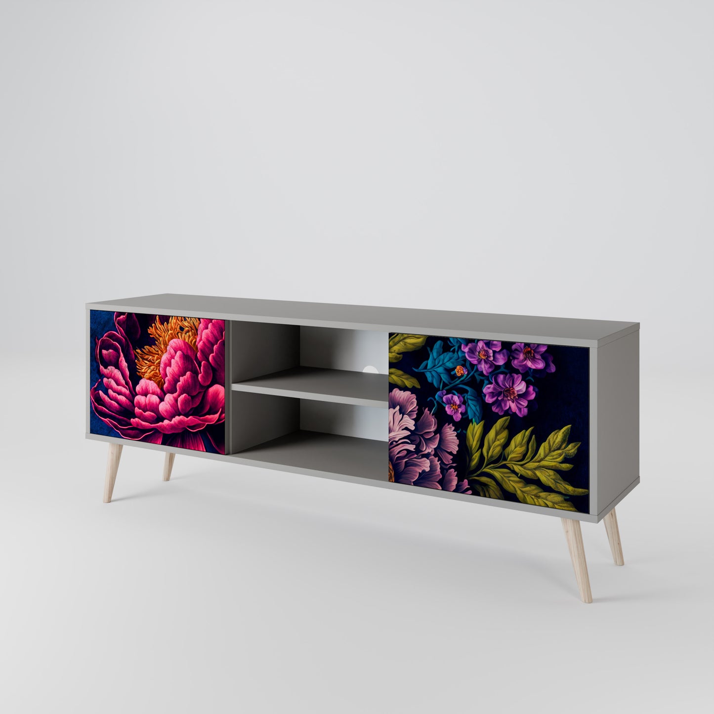BLOOMING ELEGANCE Móvel de TV de 2 Portas