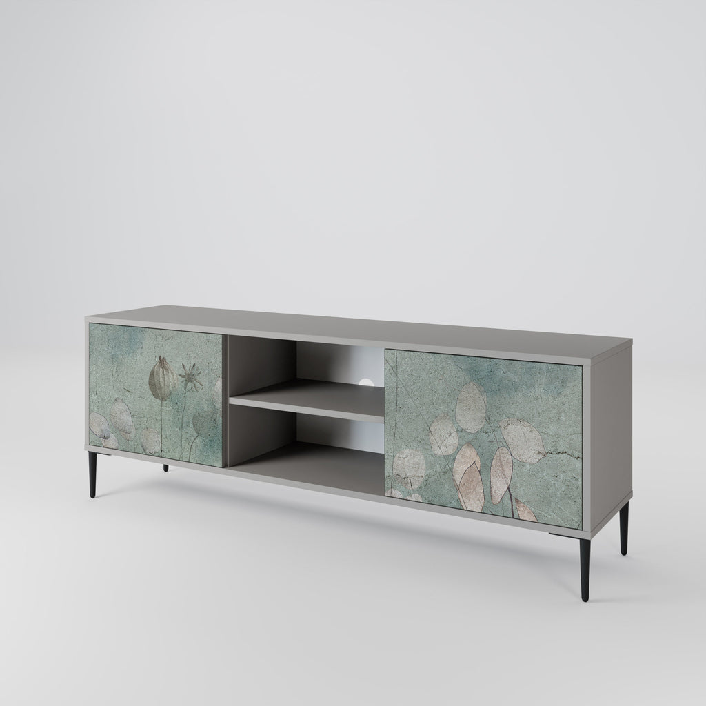 NIGHT LADY Móvel de TV com 2 Portas em Acabamento Cinzento