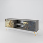 GENTLE POWER 2-Door TV Stand in Grey Finish