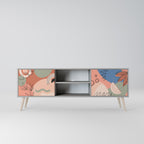 PASTEL DESTINY 2-Door TV Stand in Grey Finish