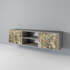 HERBAL GRACE Móvel de TV com 2 Portas em Acabamento Cinzento