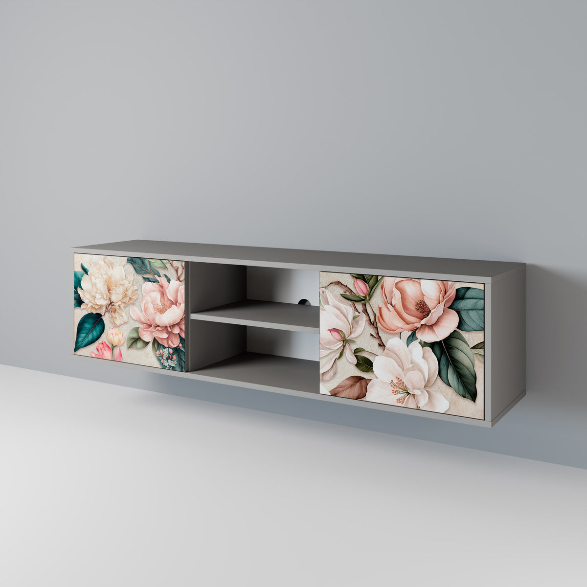 FLORAL GRACE Móvel de TV de 2 Portas