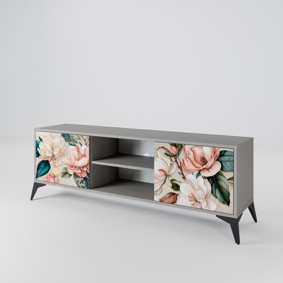 FLORAL GRACE Móvel de TV de 2 Portas