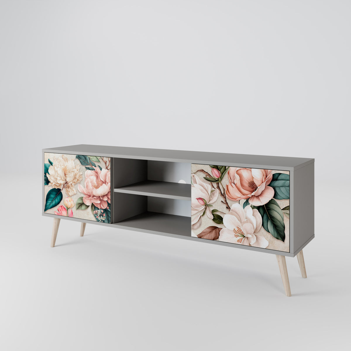 FLORAL GRACE Móvel de TV de 2 Portas