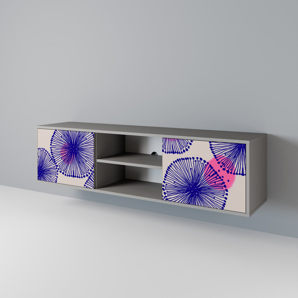 MAGIC NATURE Móvel de TV com 2 Portas em Acabamento Cinzento