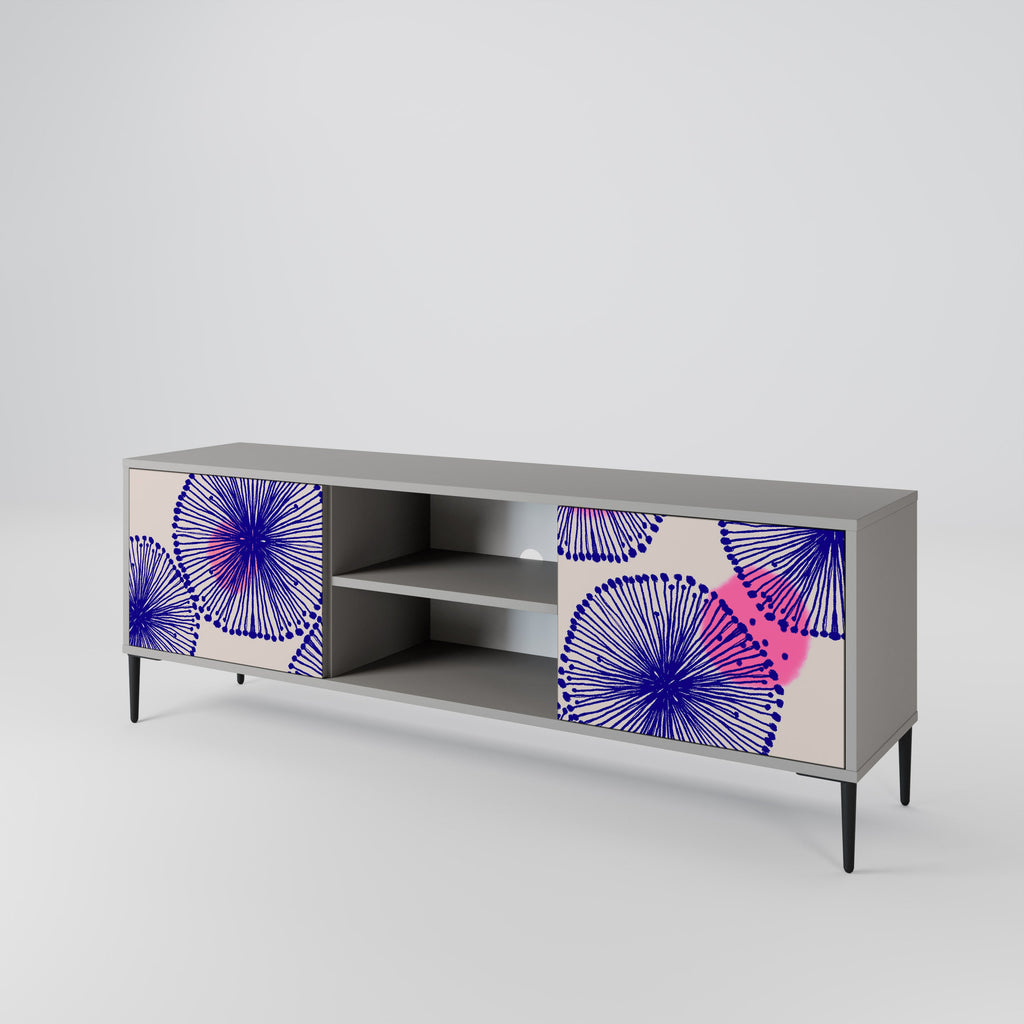 MAGIC NATURE Móvel de TV com 2 Portas em Acabamento Cinzento