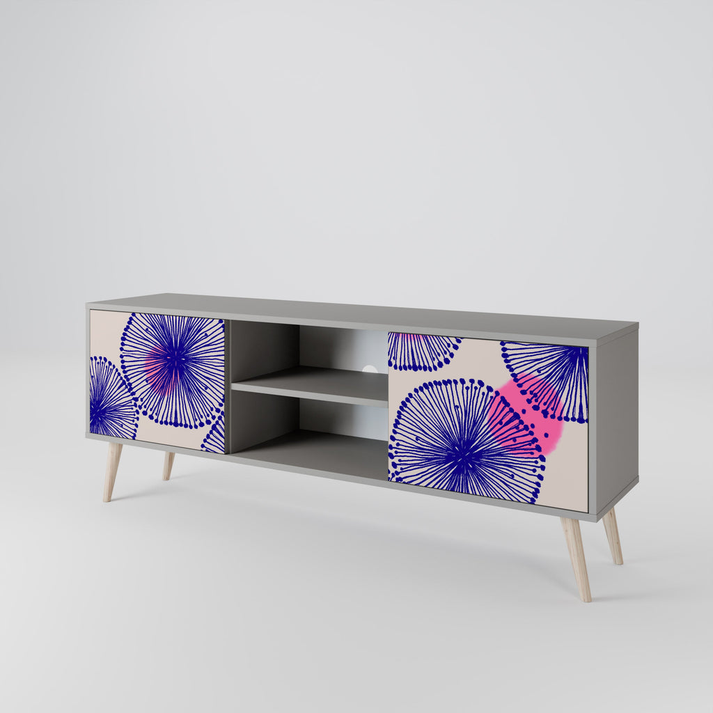 MAGIC NATURE Móvel de TV com 2 Portas em Acabamento Cinzento