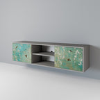 BLOOMING CHARM Móvel de TV com 2 Portas em Acabamento Cinzento