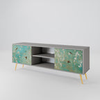 BLOOMING CHARM Móvel de TV com 2 Portas em Acabamento Cinzento