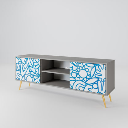 BLOOMY MORNING 2-Door TV Cabinet