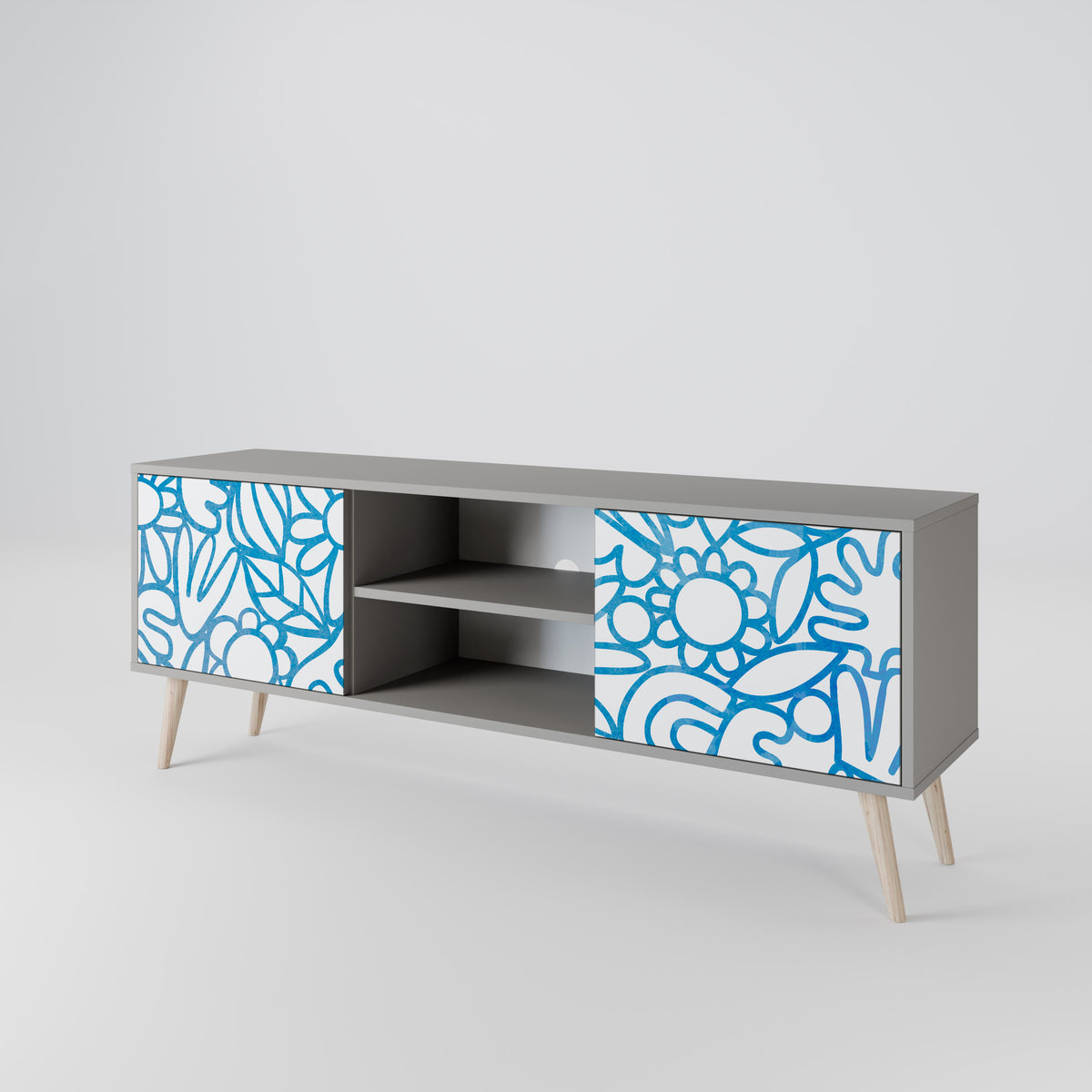 BLOOMY MORNING 2-Door TV Cabinet