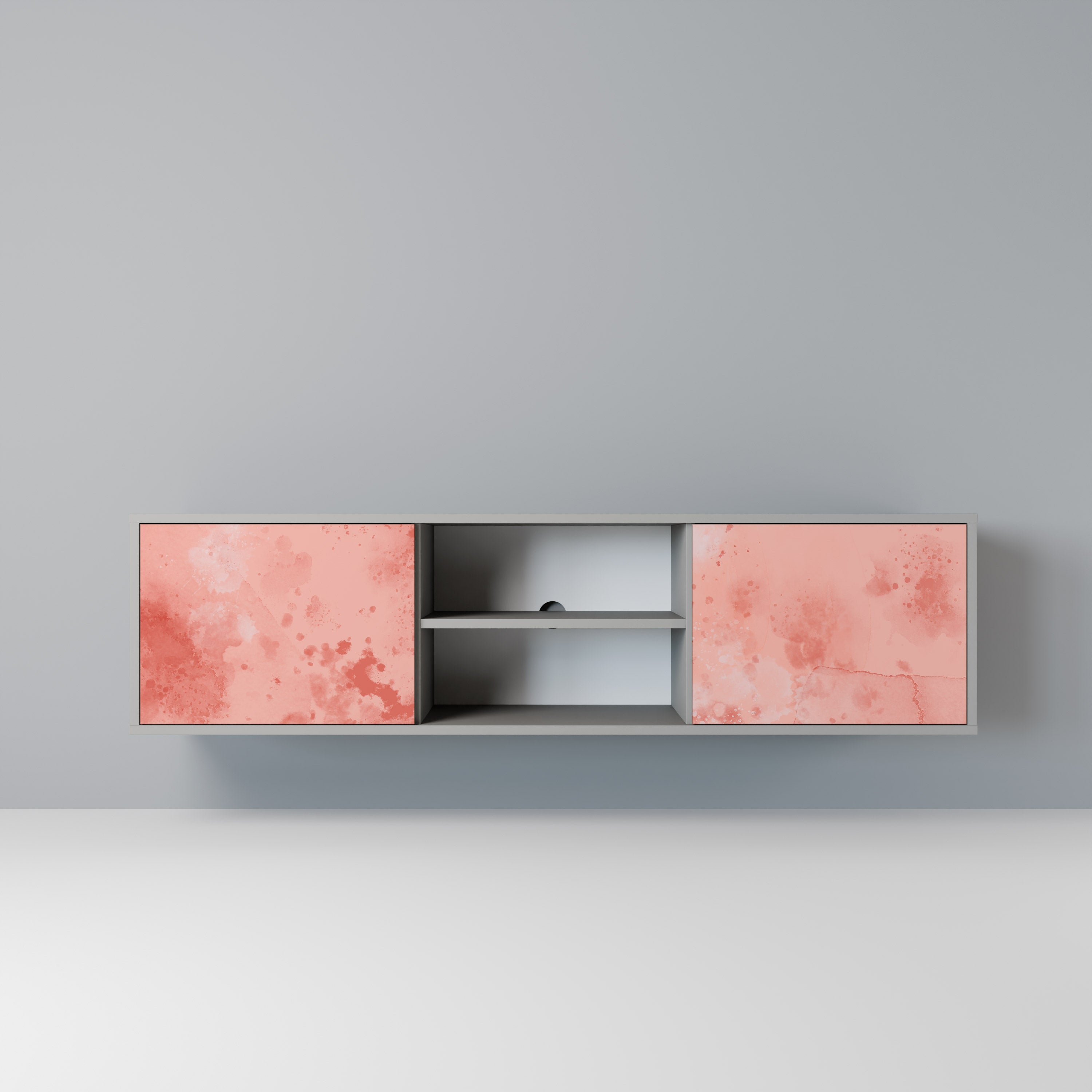 CRANE DANCE Móvel de TV com 2 Portas em Acabamento Cinzento