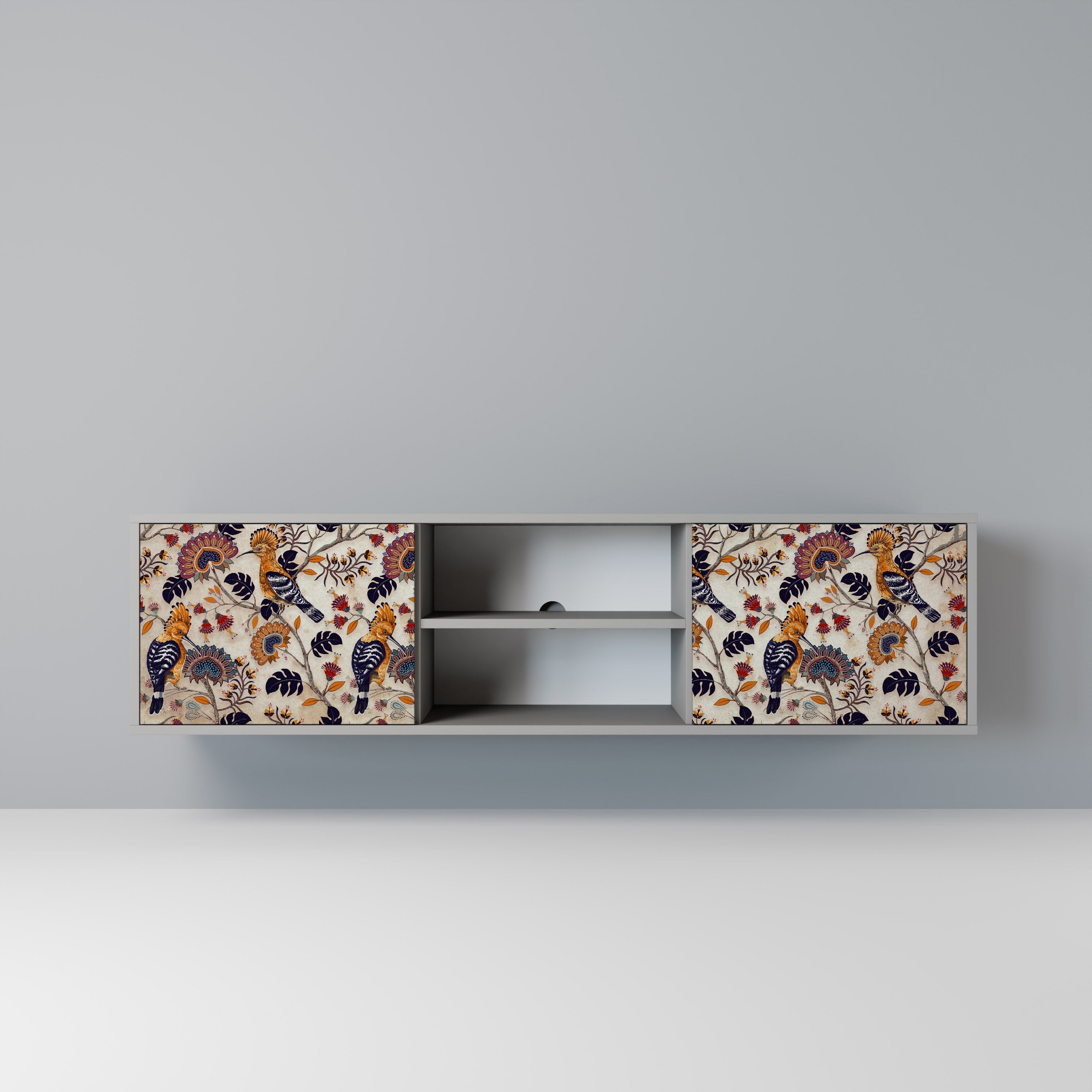 EMINENT HOOPOE Móvel de TV com 2 Portas em Acabamento Cinzento