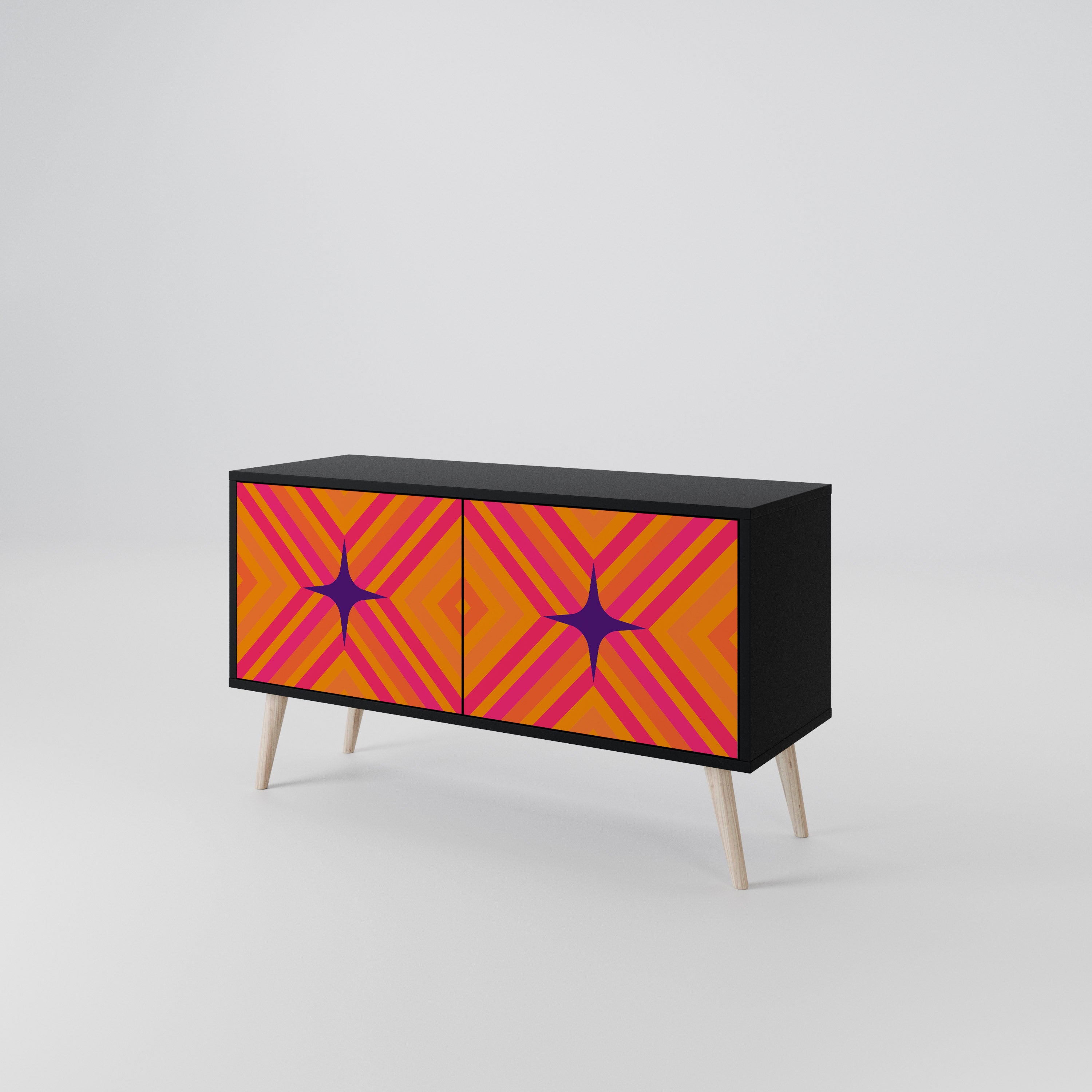 GEOMETRIC BRILLIANCE Compact 2-Door TV Cabinet