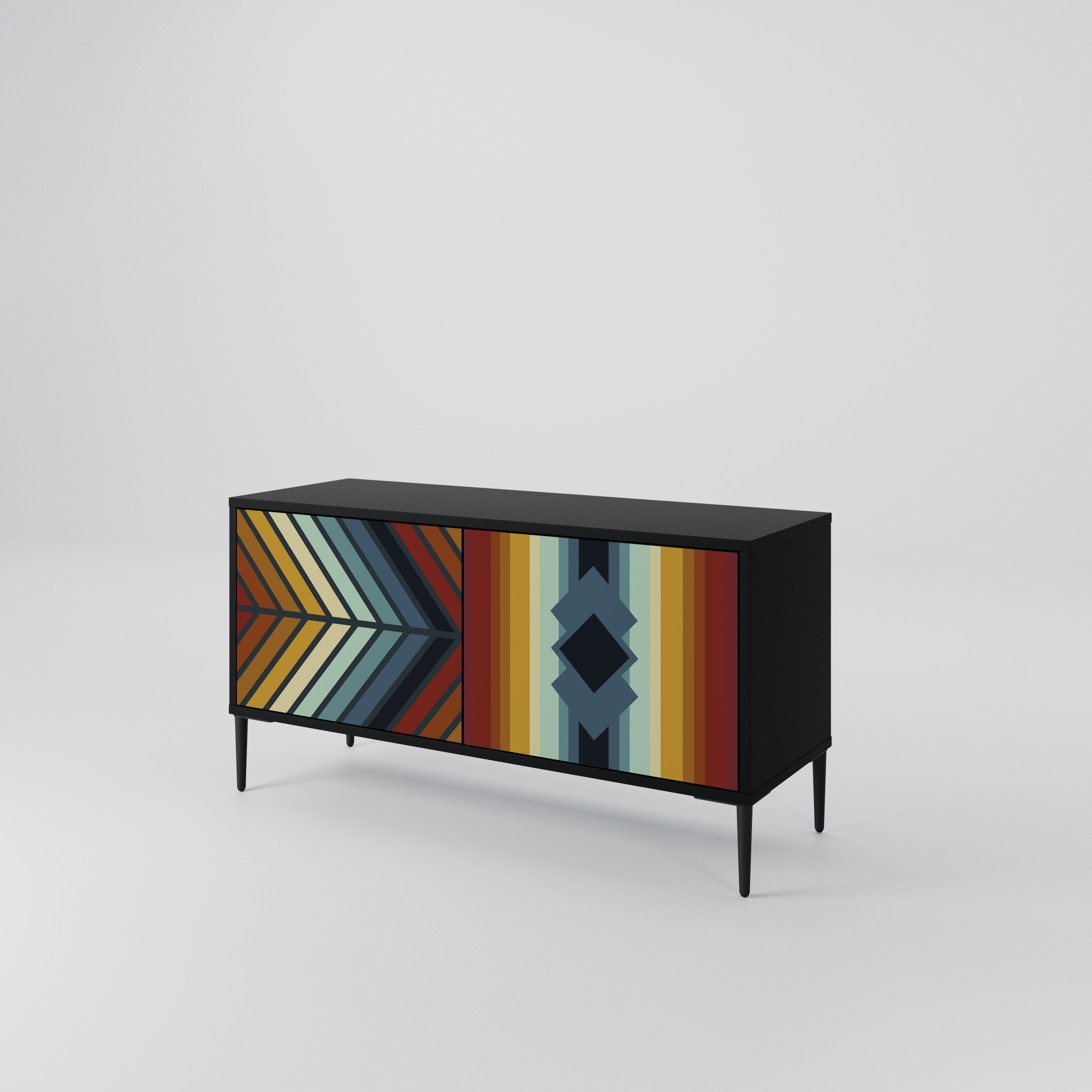 INDIGENOUS ZIGZAG Compact 2-Door TV Cabinet
